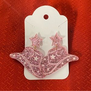 Cowboy hat earrings